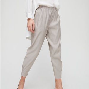 Aritzia Babaton Dexter Linen Pant (black)